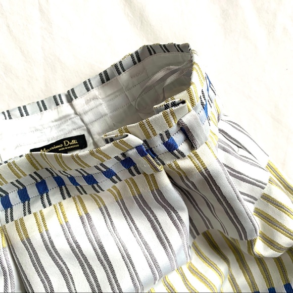 Massimo Dutti Pleated Striped Mini Skirt - Picture 13 of 13